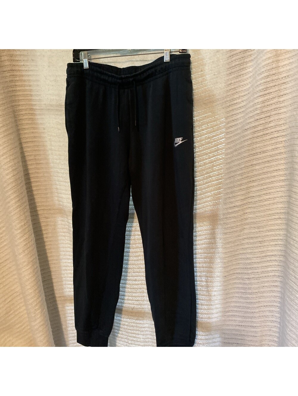 Nike Mens Medium Navy Drawstring Cotton Polyester Blend Jogging Sweatpants